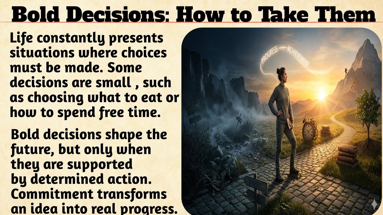Bold Decisions: how to Take Them  |learn English | Improve Your English Fluency #vocabs #language