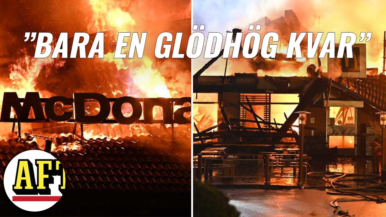 Storbrand på Mcdonalds: ”Bara en glödhög kvar”