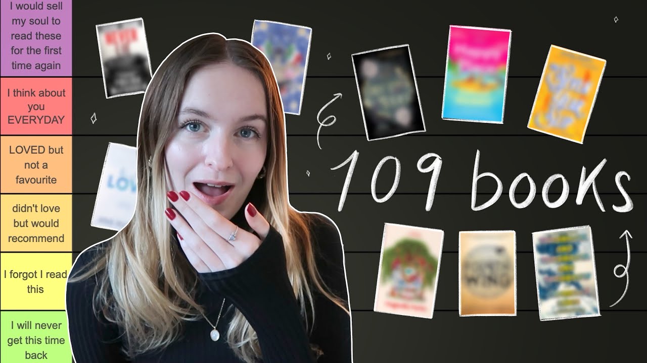 tier ranking THE 109 BOOKS I read in 2023 (yearly reading wrap up)