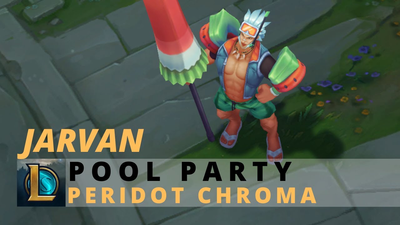 Pool Party Jarvan Peridot Chroma - League Of Legends