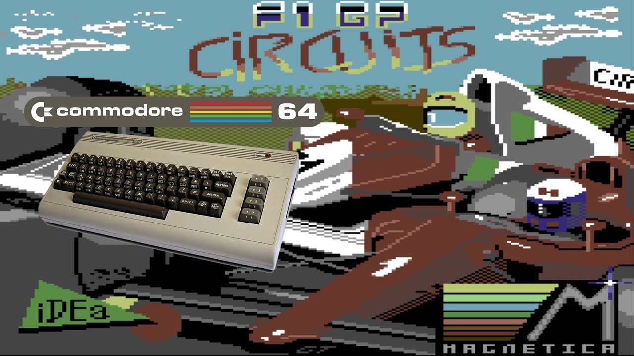 F1 GP CIRCUITS: giochiamolo su un vero Commodore 64 del 1984