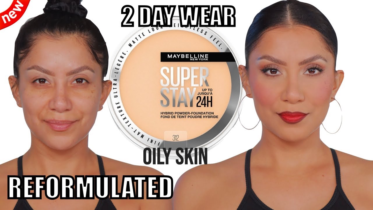 2 DAY WEAR *new* REFORMULATED MAYBELLINE SUPERSTAY HYBRID POWDER FOUNDATION | MagdalineJanet