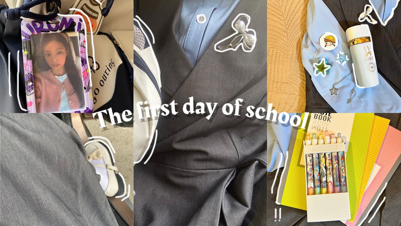 Vlog : The first day of school🏫💗.