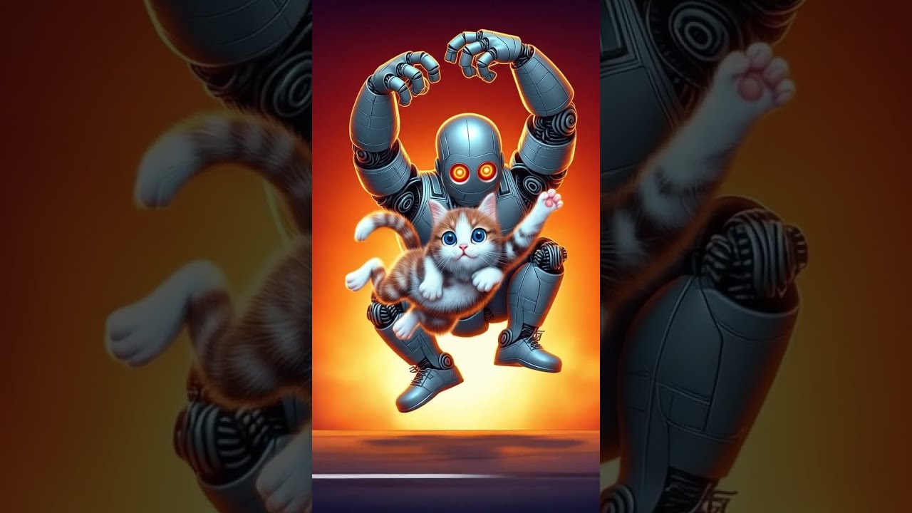 Robot ne billi ke bachche ko bachaya! 🤖😻 Mech aur Myaoo!  