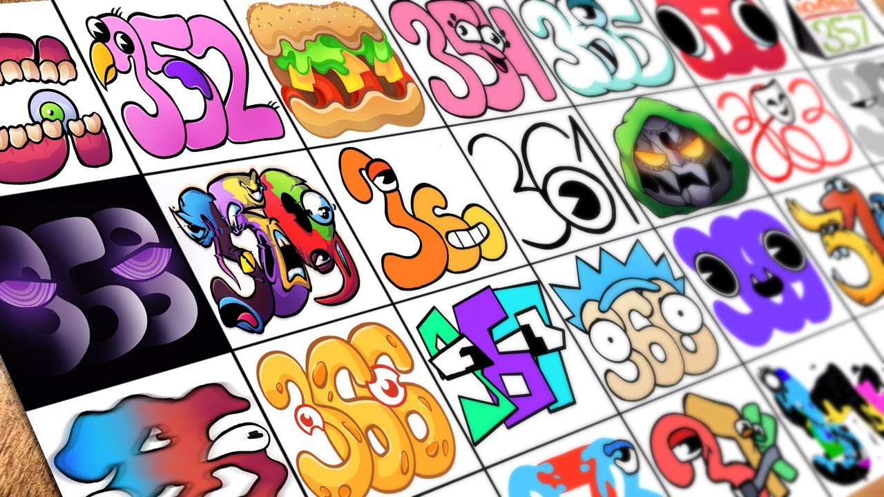 Drawing Number Lore 351-375 / How to draw Number Lore