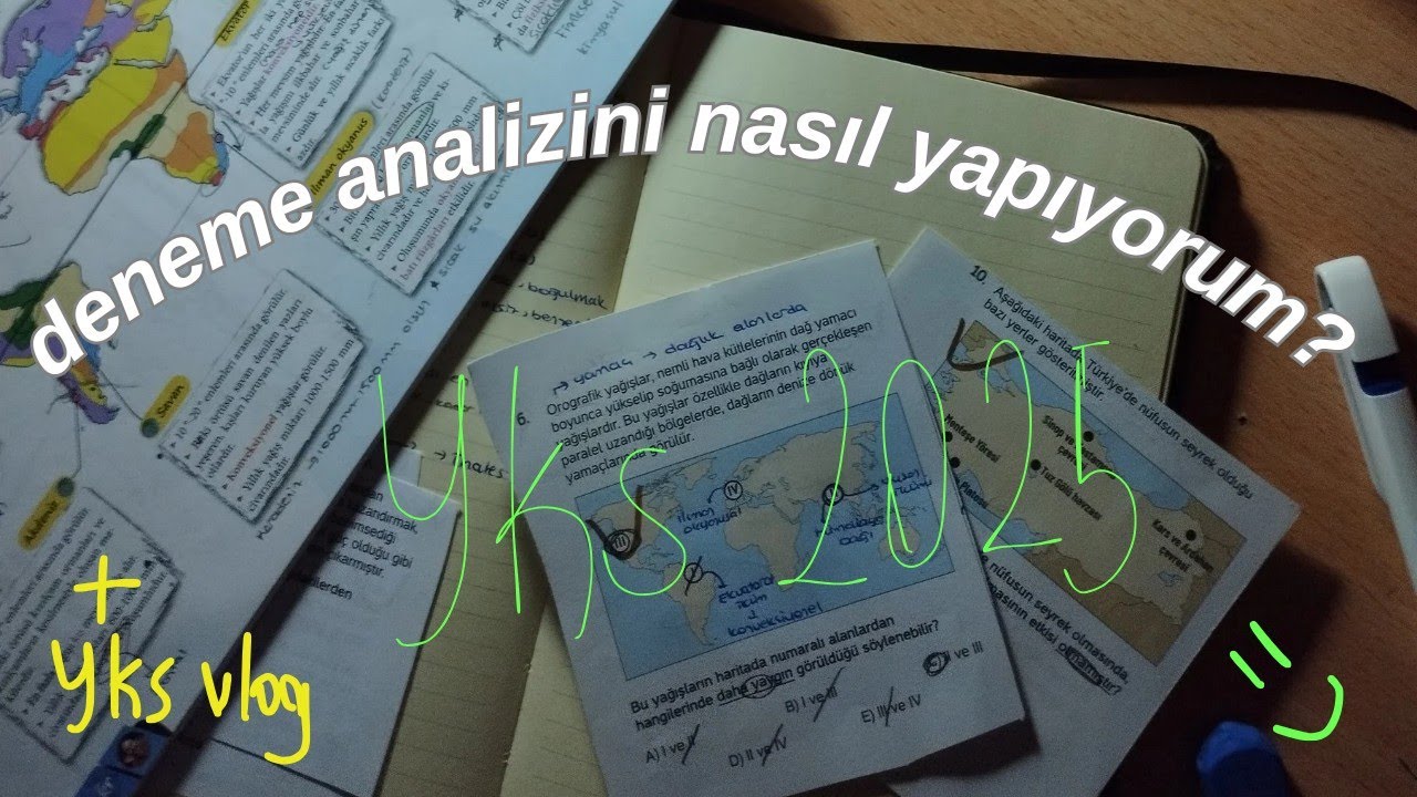 deneme analizini nasıl yapıyorum? | soru defterimi g&ouml;steriyorum + &ccedil;alışma vlogu #2025tayfa #yks