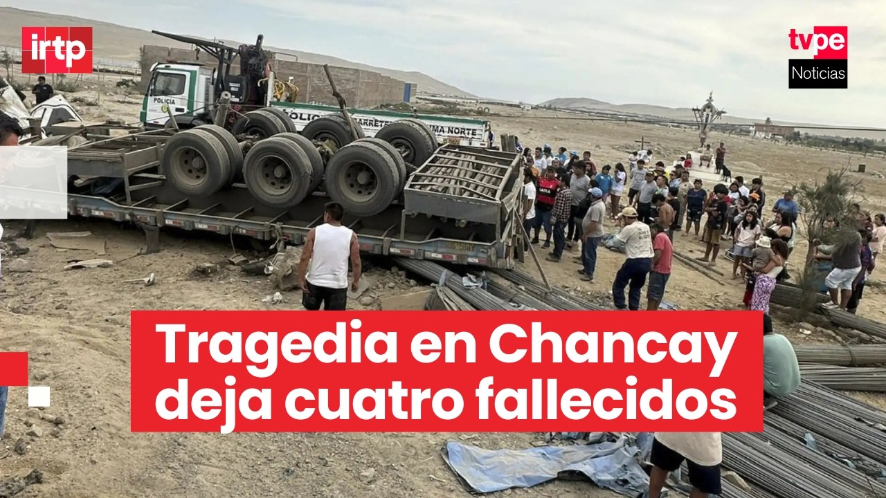 Chancay: cuatro fallecidos tras choque de tr&aacute;iler contra miniv&aacute;n