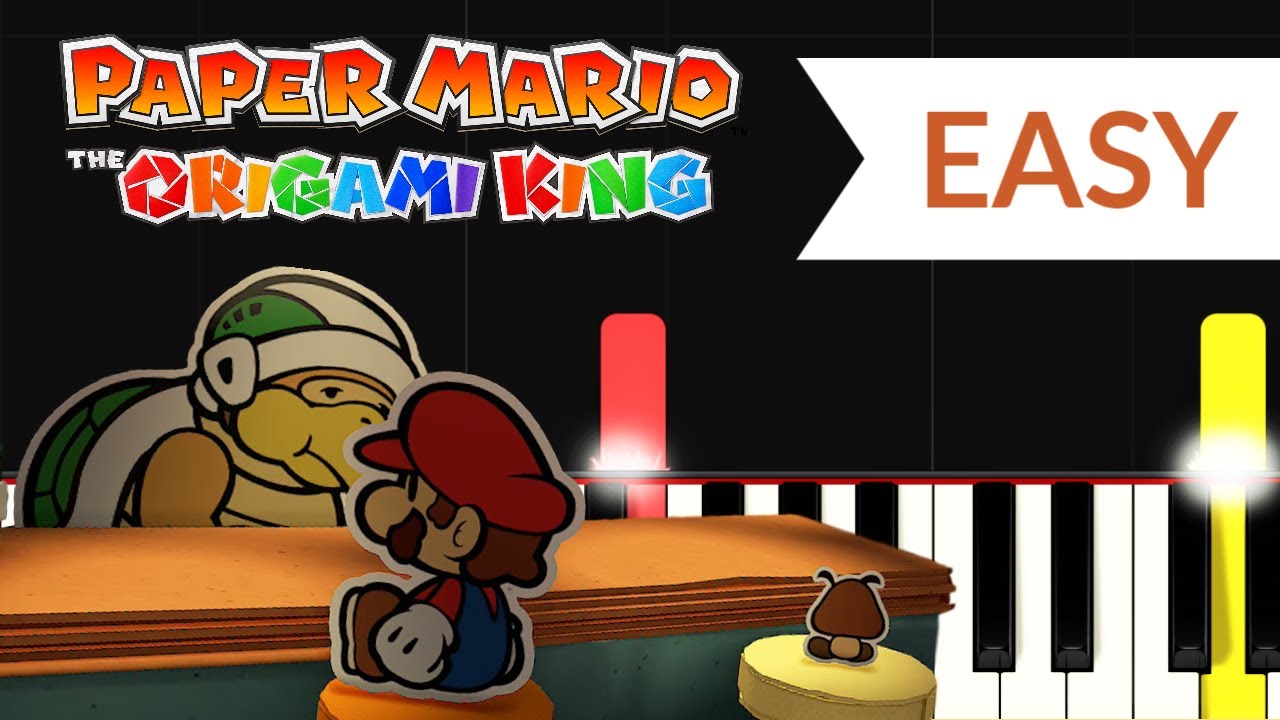 Caf&eacute; - Scene | Paper Mario: The Origami King (EASY Piano Tutorial)