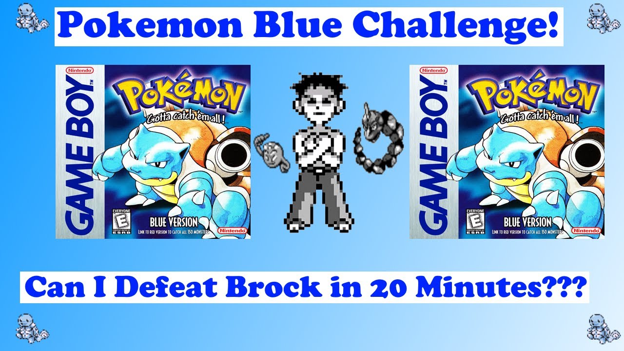 Pokemon Blue Challenge - Beat Brock In 20 Minutes!