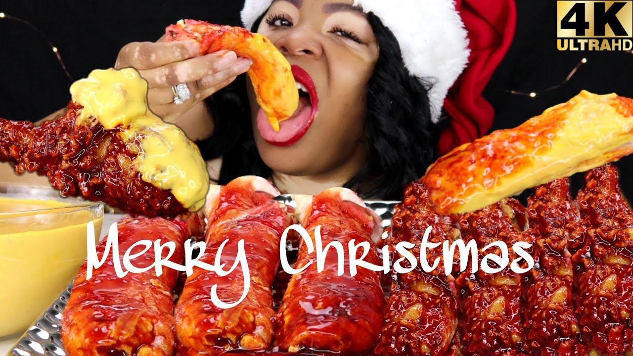 ASMR CHEESY NUCLEAR KING CRAB + NUCLEAR FRIED CHICKEN MUKBANG (EATING SOUNDS) NO TALKING BIG BITES