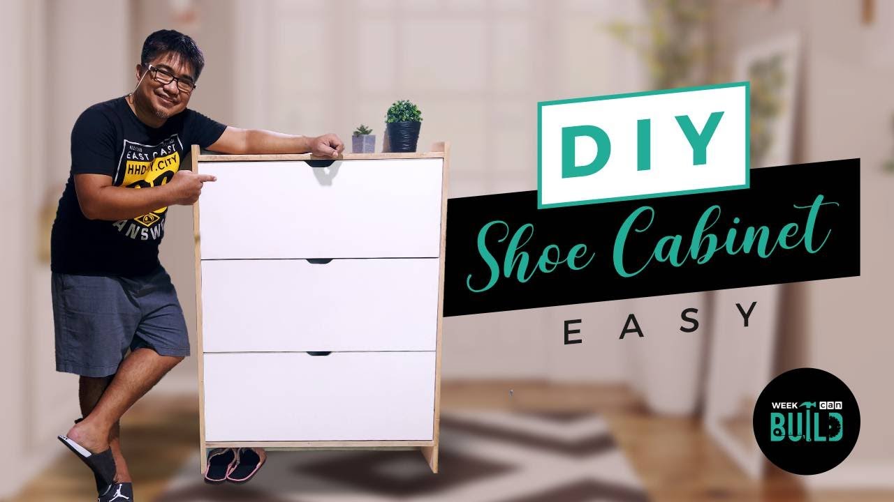DIY Slim Type Shoe Cabinet / Shoe Rack - with DIY pulldown mechanism - Kayang-Kaya mo!