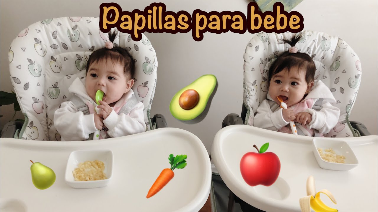 COMO HACER PAPILLAS PARA BEBÉS DE 6 MESES???🍎🍐🥑🥕