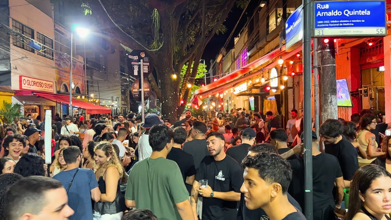 SATURDAY NIGHT IN BOTAFOGO — NIGHTLIFE IN RIO DE JANEIRO【4K】🇧🇷🔥