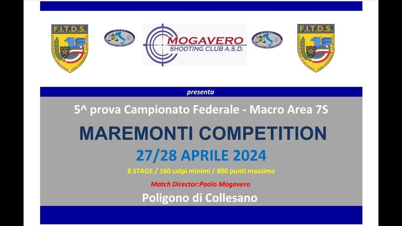 FITDS MA7 Gara Federale Mogavero Collesano 28 aprile 2024 Tiro Dinamico Sportivo