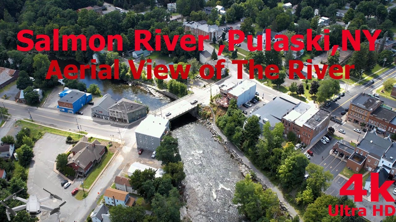 Salmon River Fishing spots In Pulaski ,NY _ Aerial View of The River #fishing #subscribe #salmonfish