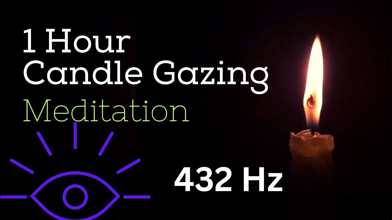 Candle Gazing with Relaxing Music | Burning Candle | Meditation | Trataka | Focus - 432 Hz