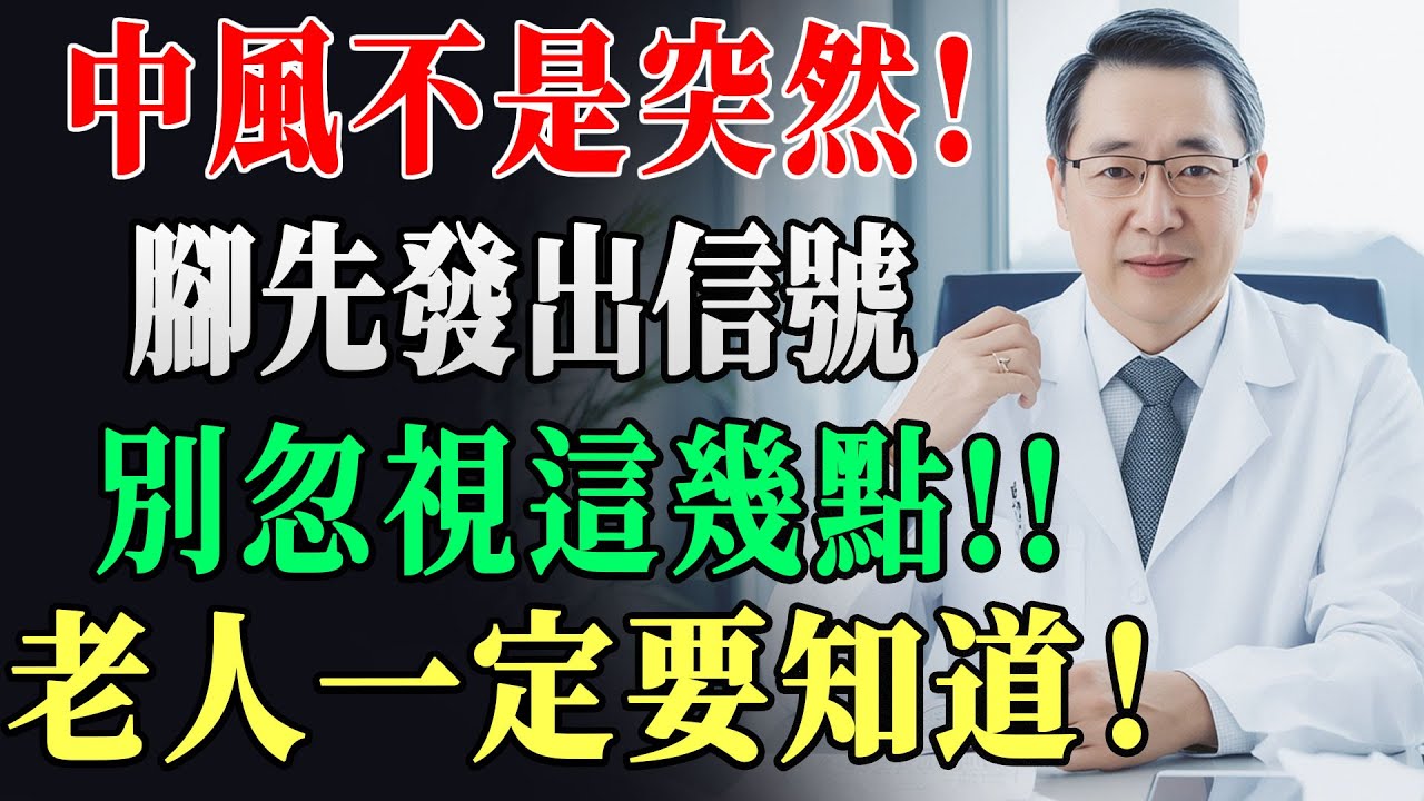警告！腦梗來臨前，腿會先「喊救命」！這7個信號，中一個趕緊去醫院！98%的人都耽誤了！