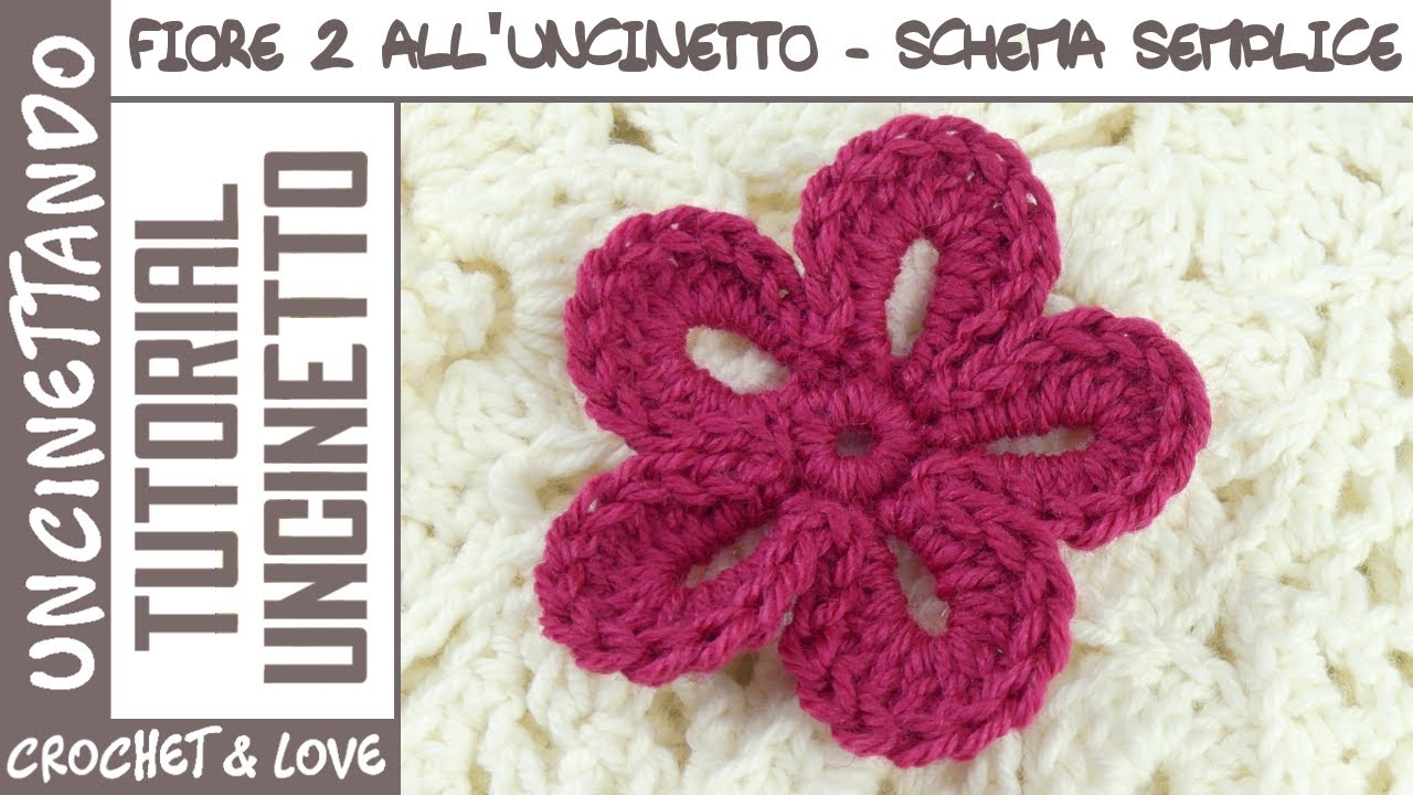 How to crochet a flower with 5 petals - Flower 2 from the Flowers and Leaves Collection