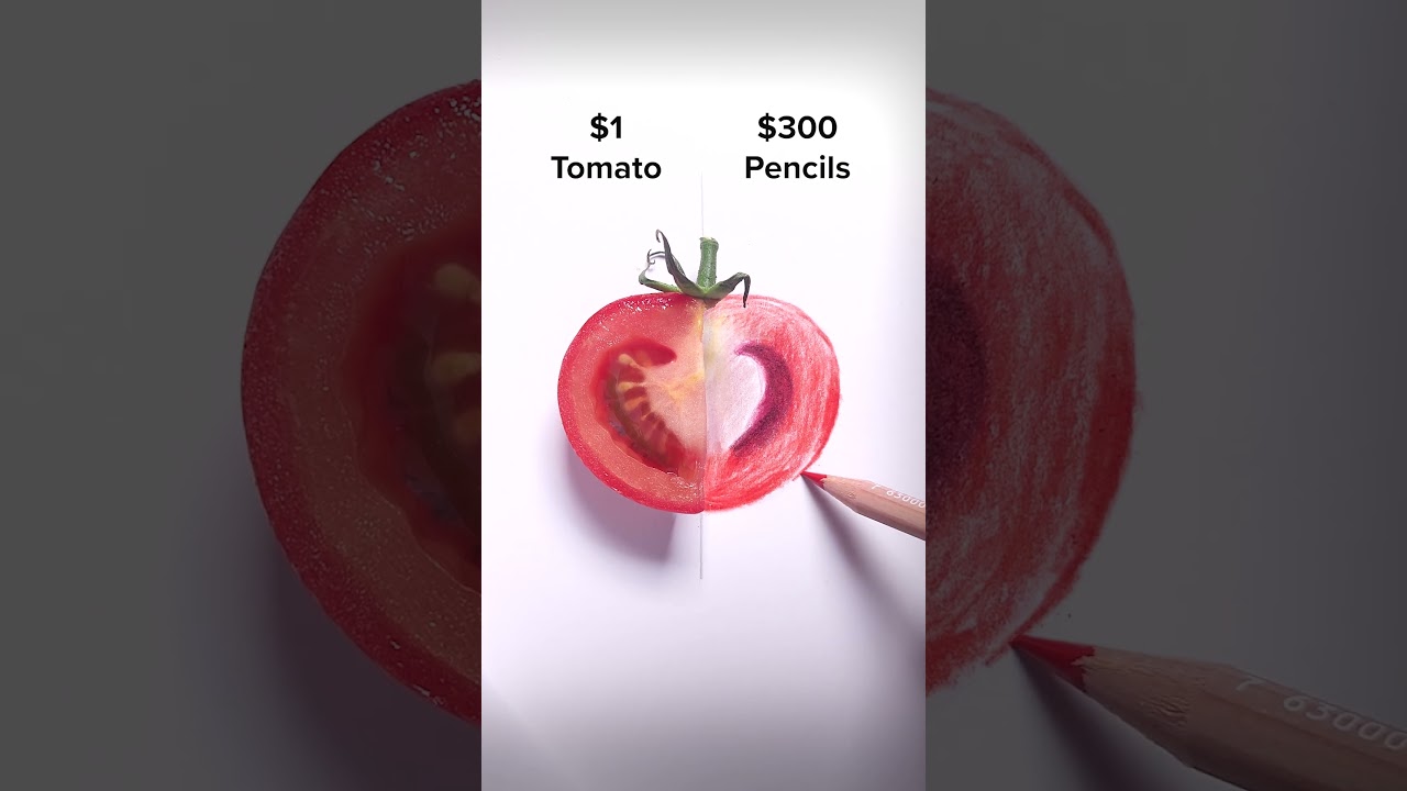 Draw a Tomato #art #drawing #shorts #tomato #illusion #pencildrawing #howtodraw #easydraw