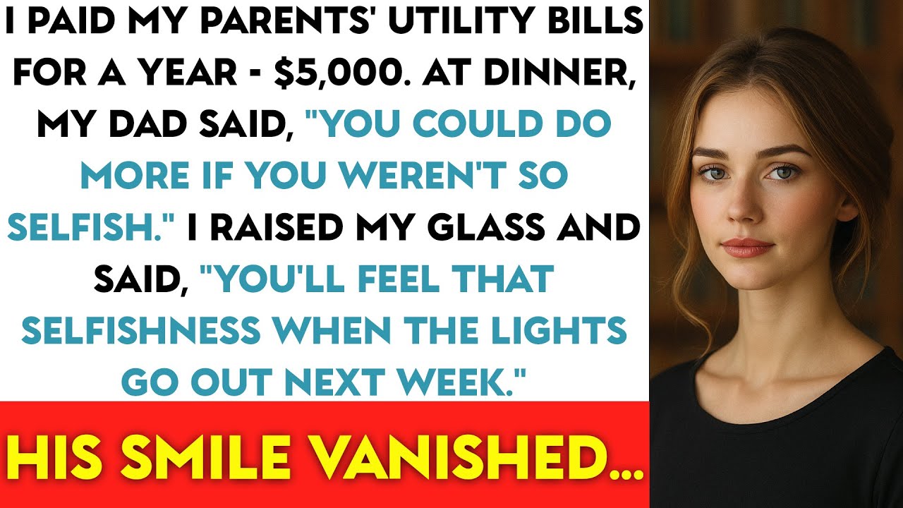 I Paid My Parents’ Utility Bills For A Year – $5,000. But At Dinner, My Dad Said, “You Could Do More