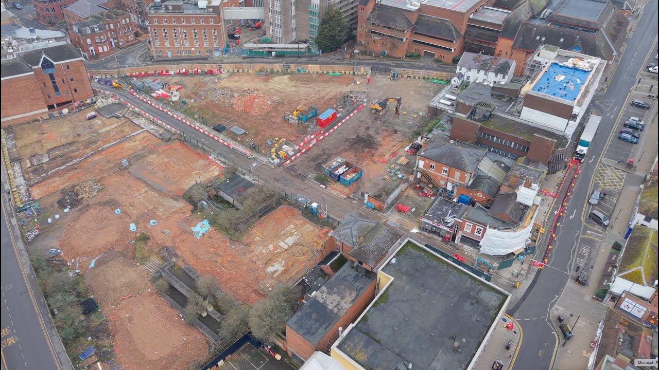Guildford North Street, first video following the redevelopment of site in the centre of Guildford