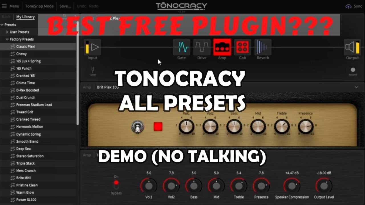 Tonocracy Guitar VST All Presets Demo