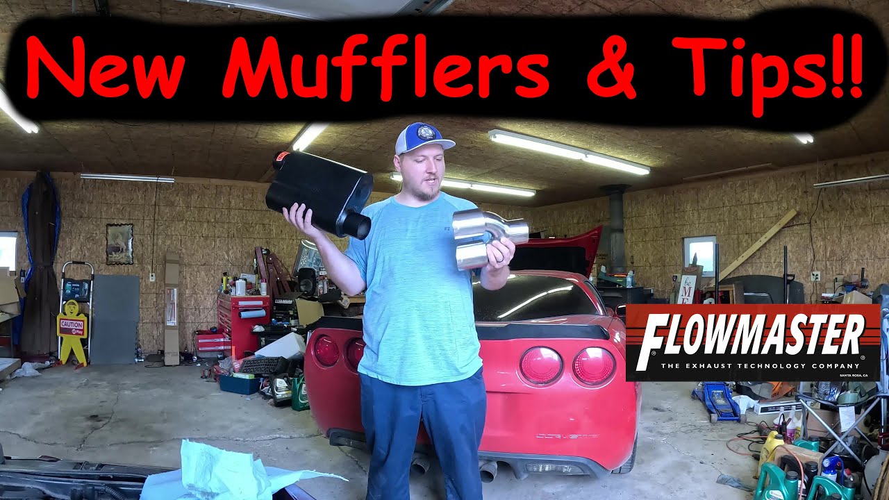 Установка глушителей Flowmaster Super 44 на Corvette C6!!