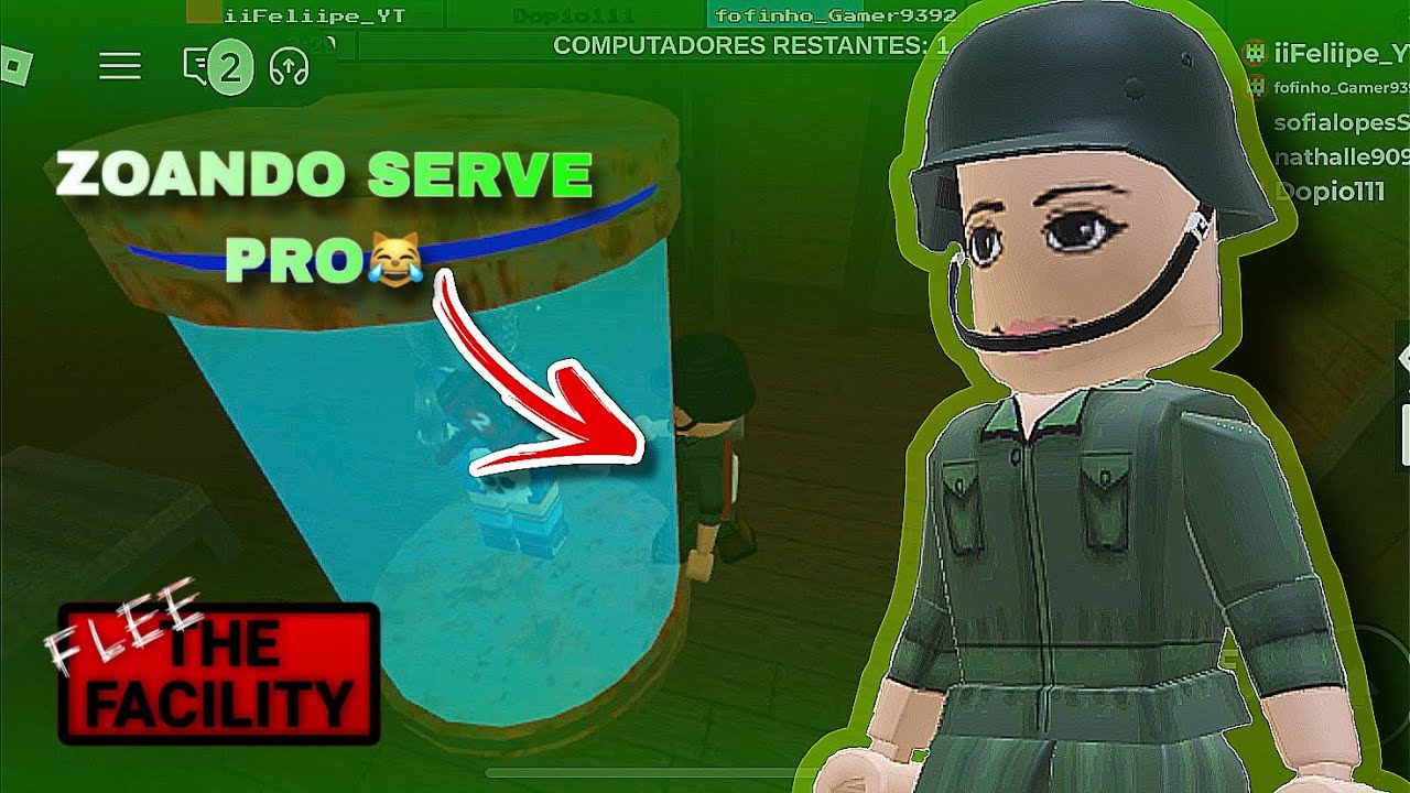 ZOANDO PROPLAYES NO MARRETAO(roblox flee the facility)😹