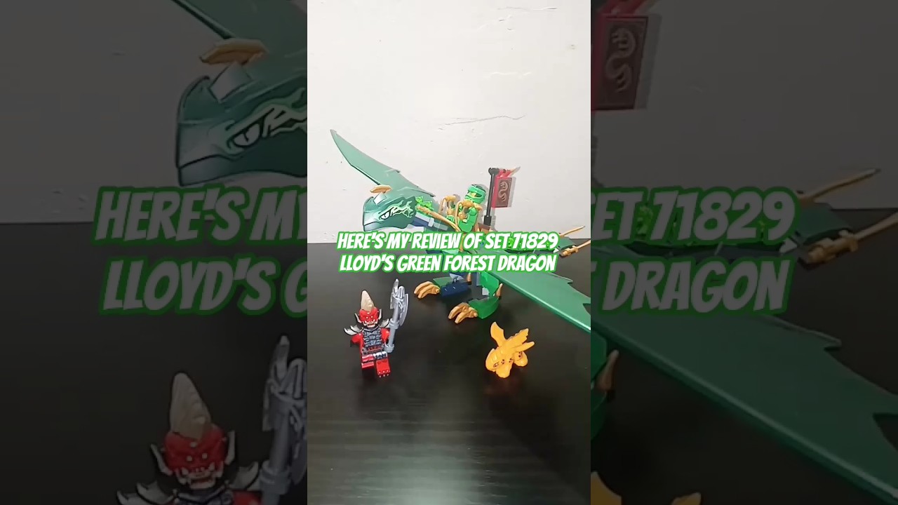 Lloyd's Green Forest Dragon set Review #lego #legoninjago #legoninjagodragonsrising
