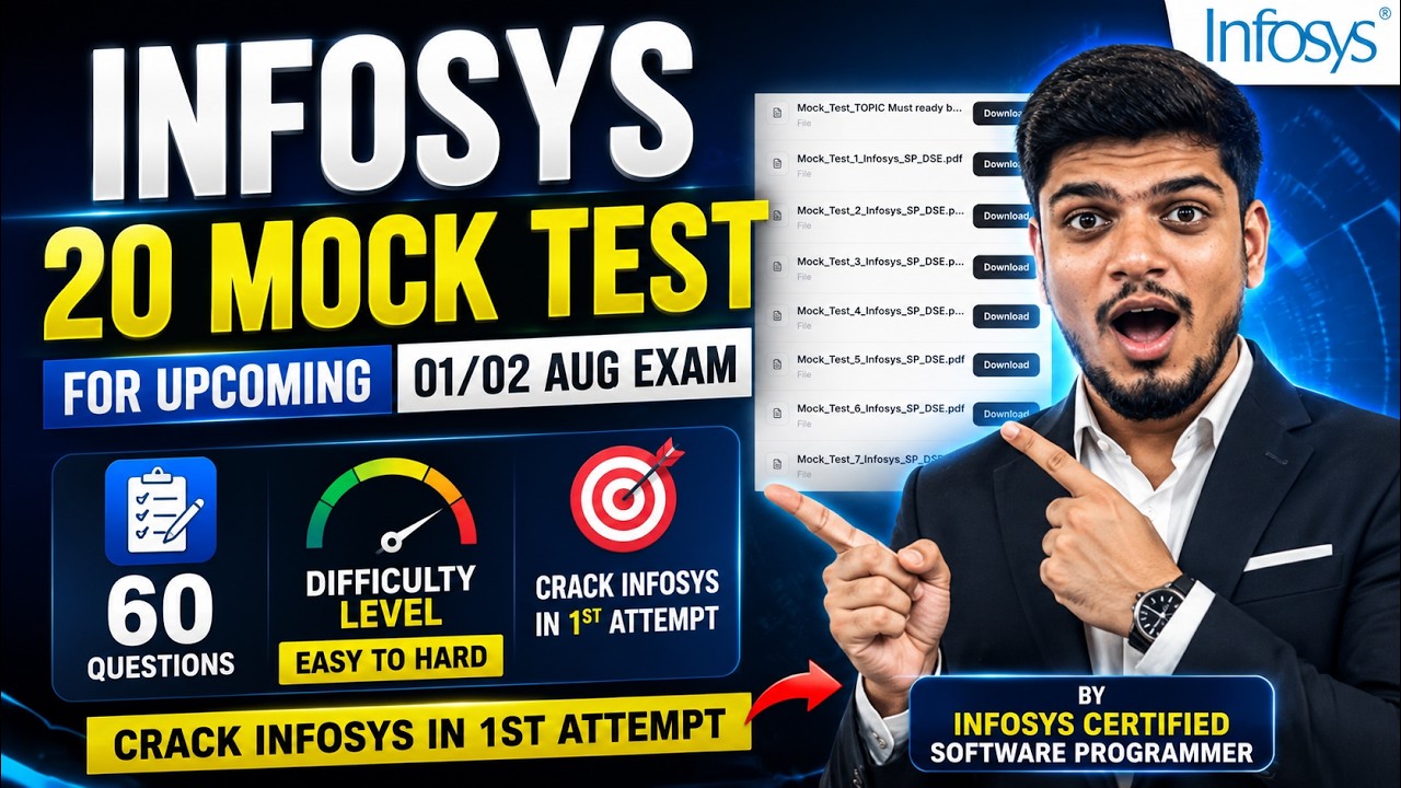 🔥Задачи по программированию для Infosys | Пробный тест Infosys к экзамену 1/2 августа | 20 пробны...