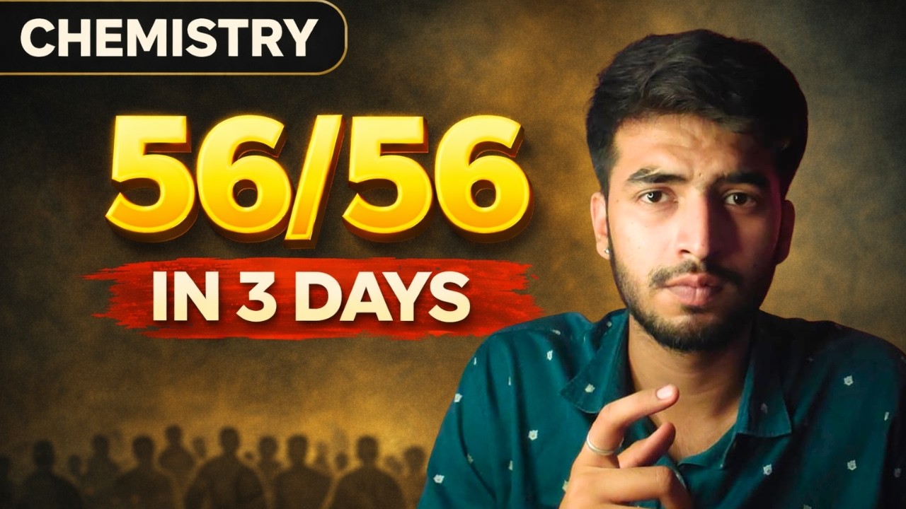 3 Days Chemistry Strategy 2026 | Zero Se Hero Board Plan