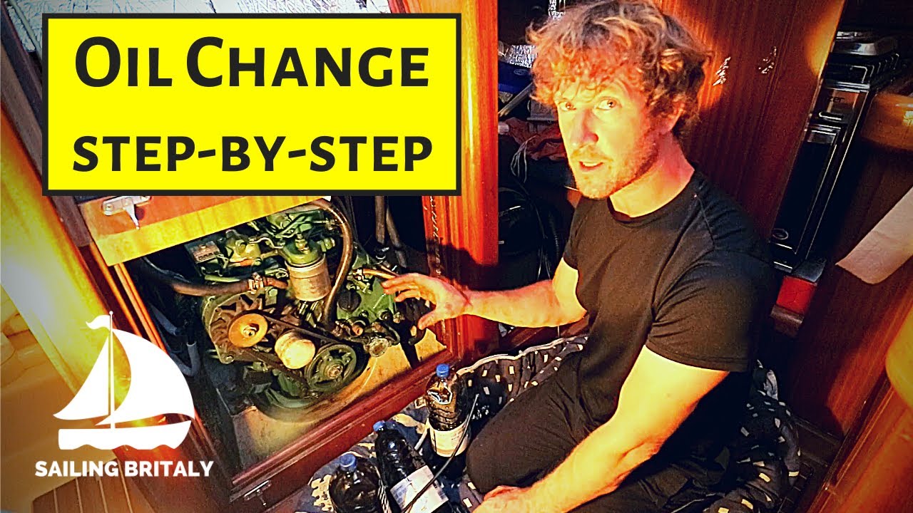 Boat Oil Change: How To Change the Oil on a Marine Diesel Engine | ⛵ Sailing Britaly ⛵ [Boat Work]