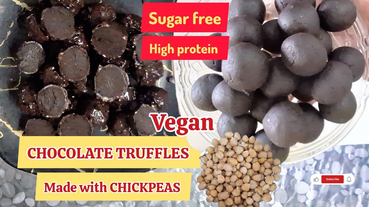 Chocolate Truffles Made With Chickpeas | Vegan Dessert | Sugar Free High Protein | Healthy Dessert 