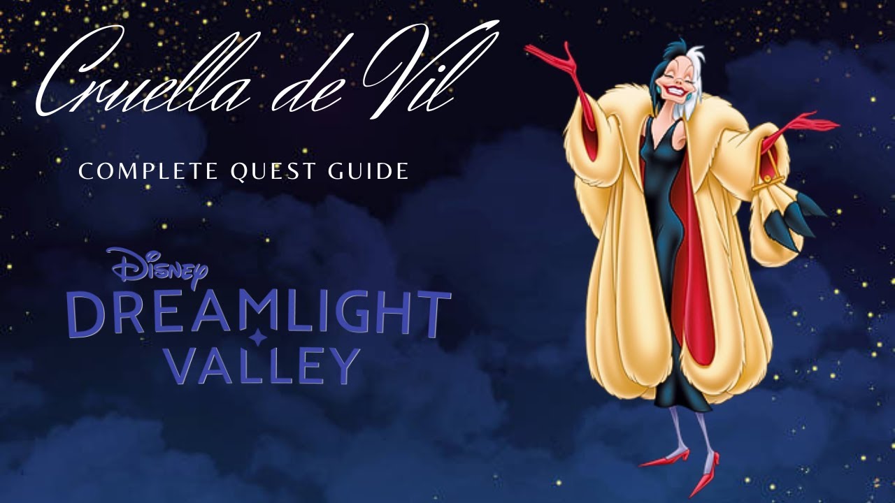 Cruella de Vil Complete Quest Guide! | Wishblossom Ranch | Disney Dreamlight Valley