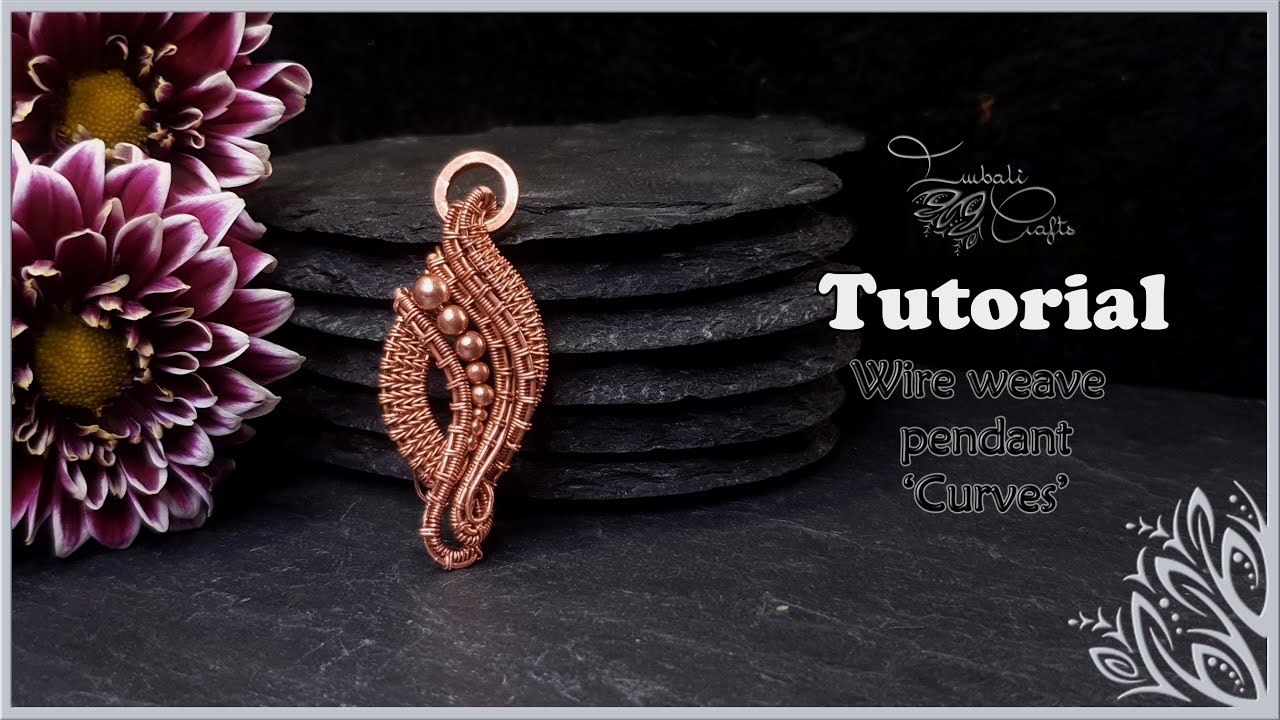 Layered wire weave pendant tutorial - 'Curves'
