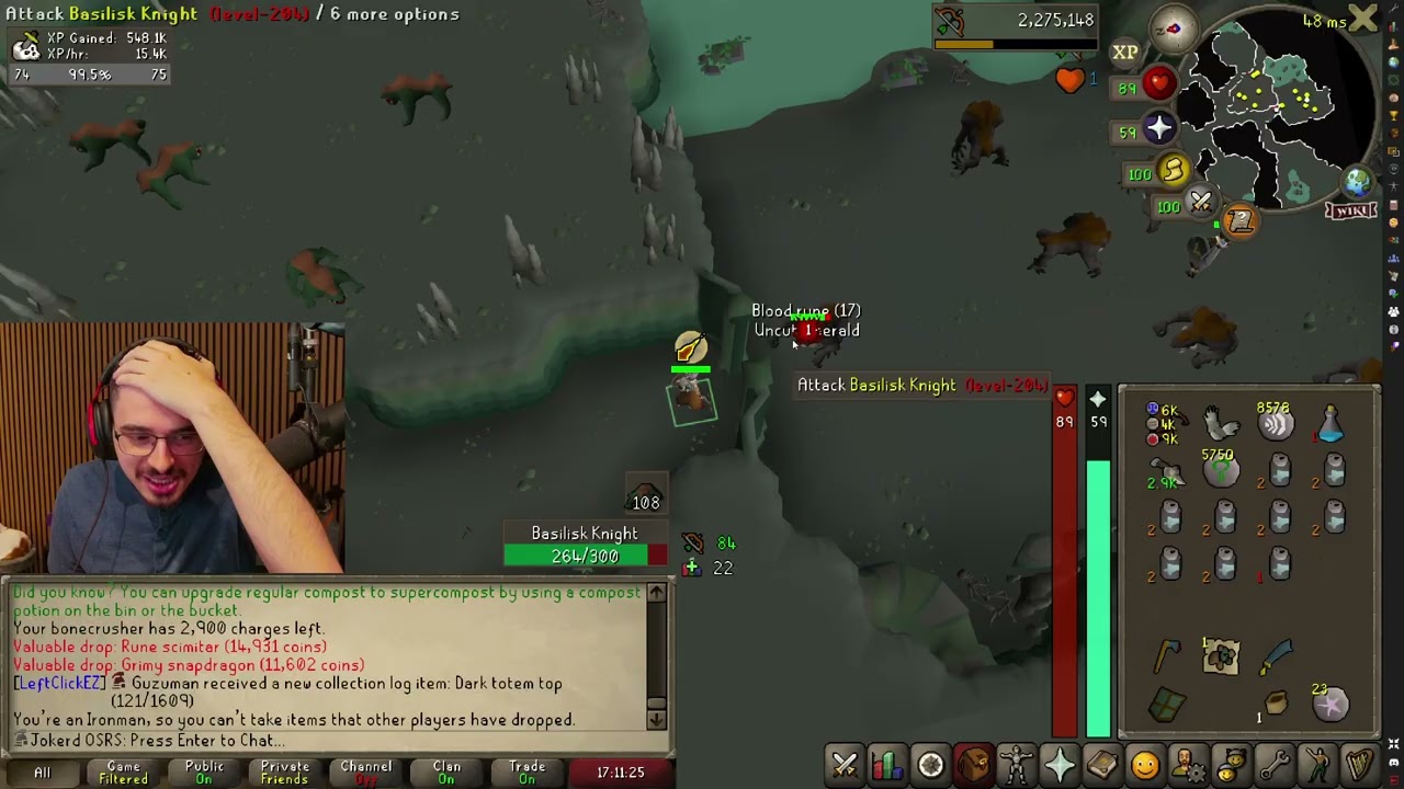 [OSRS CLIP] basilisk jaw POG - jokerdtv