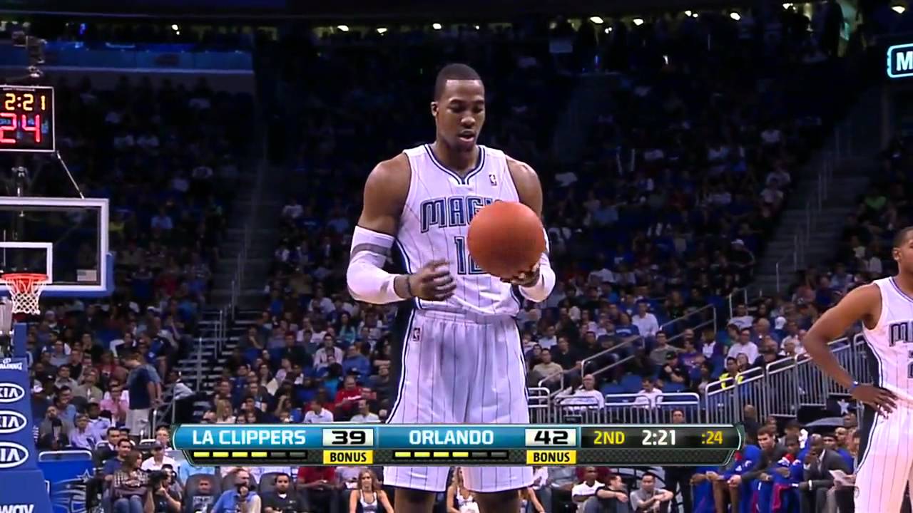 02.06.2012 - Dwight Howard Highlights vs Clippers 33 Pts (Nice Spin Driving Dunk/14 Reb)