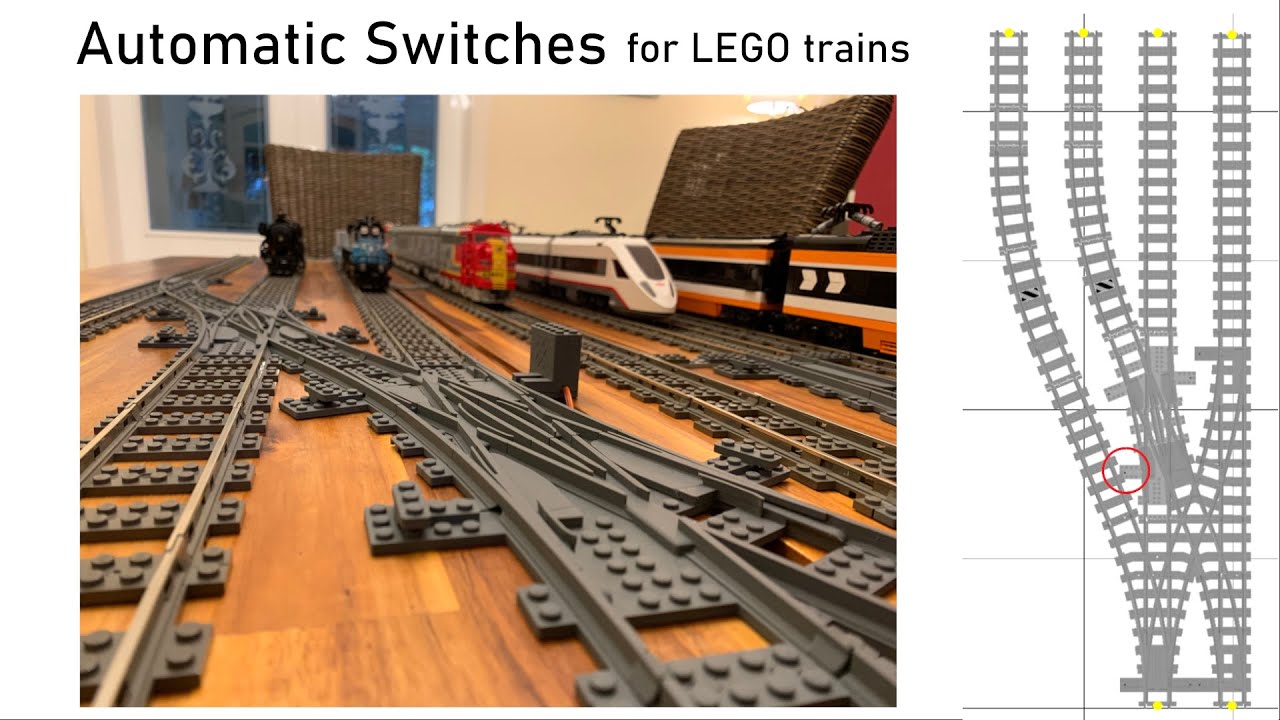 Automatic switches for the LEGO train system