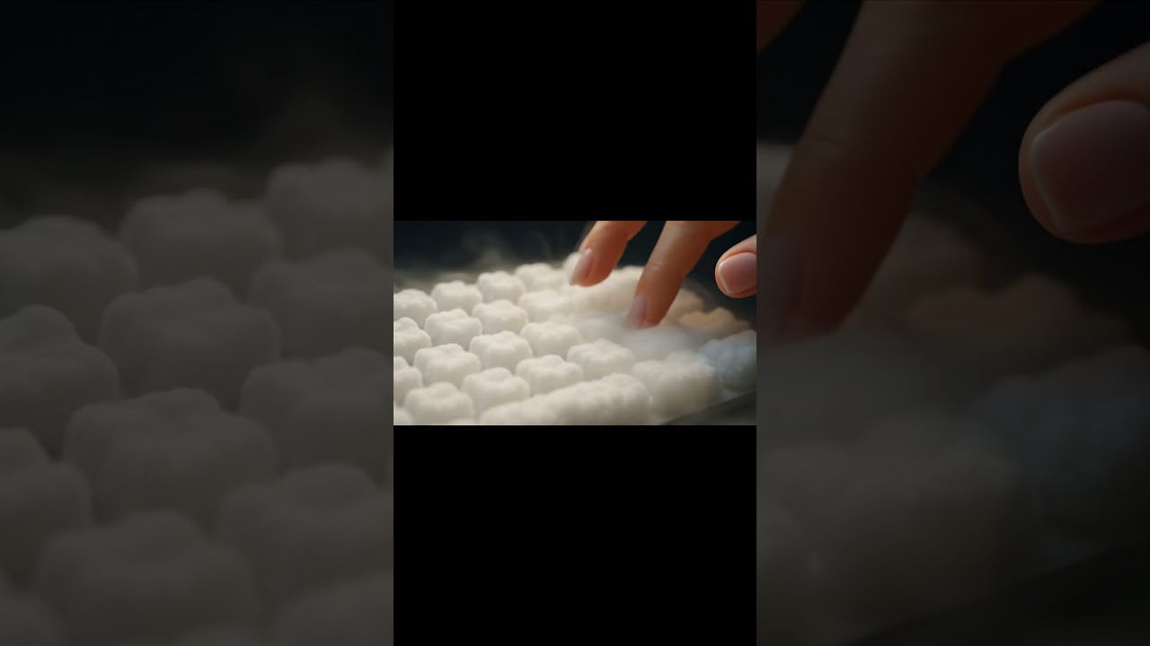 Satisfying Clicks on Cloud Keyboard | Visual ASMR