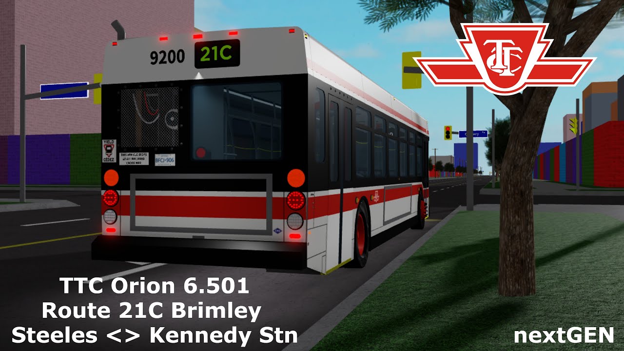 TTC Roblox: TheBrimleyTripper Bus Division | 21C Brimley | TTC Orion 6.501