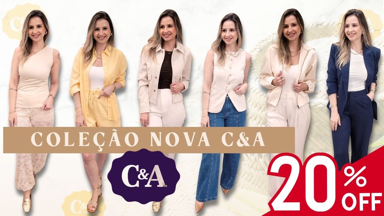 Provador C&A com muitas novidades lindas e looks meia estação