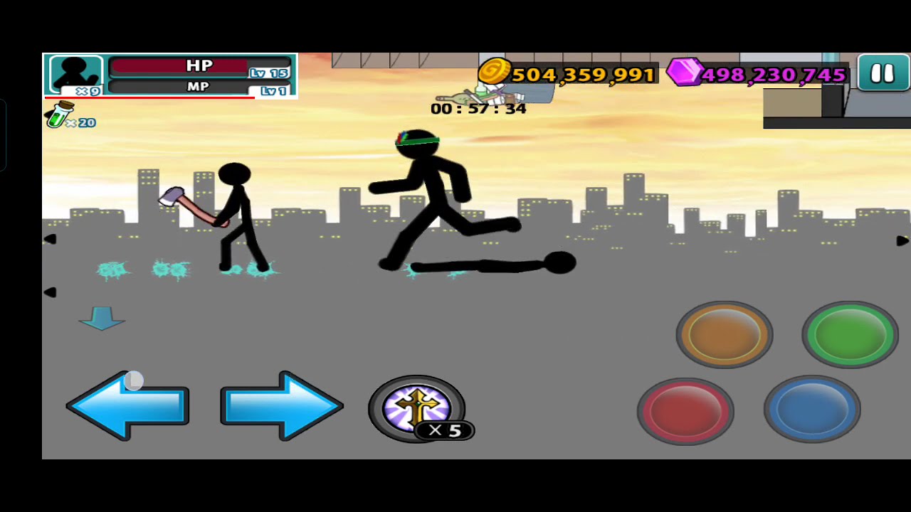 Traveling Level 258 (single mode) in 6 minutes EPIC FIGHT!!! (Anger of Stick 5 Zombie)