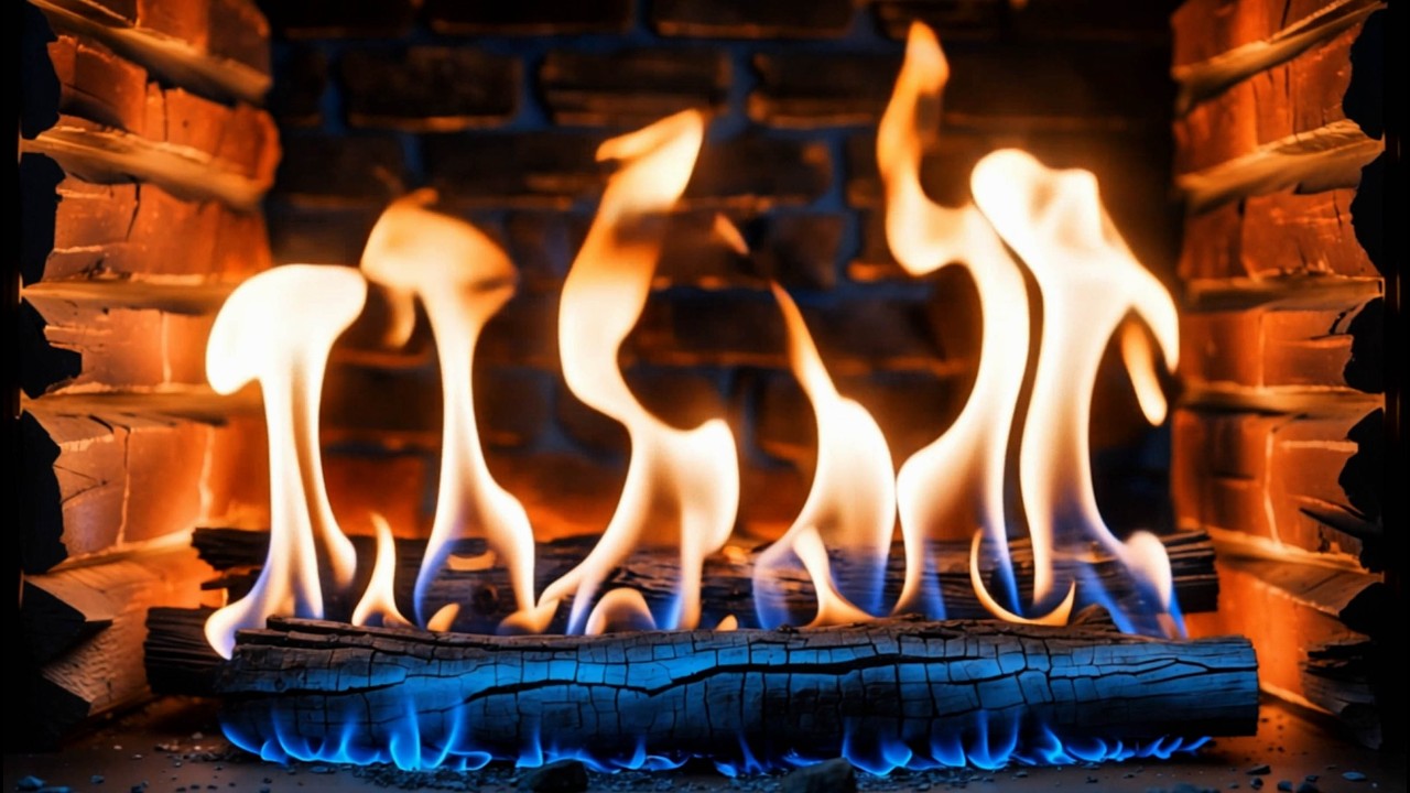 Relaxing Fireplace Glow 4K | Fireplace with Burning Logs and Warm Crackling Fire Ambience