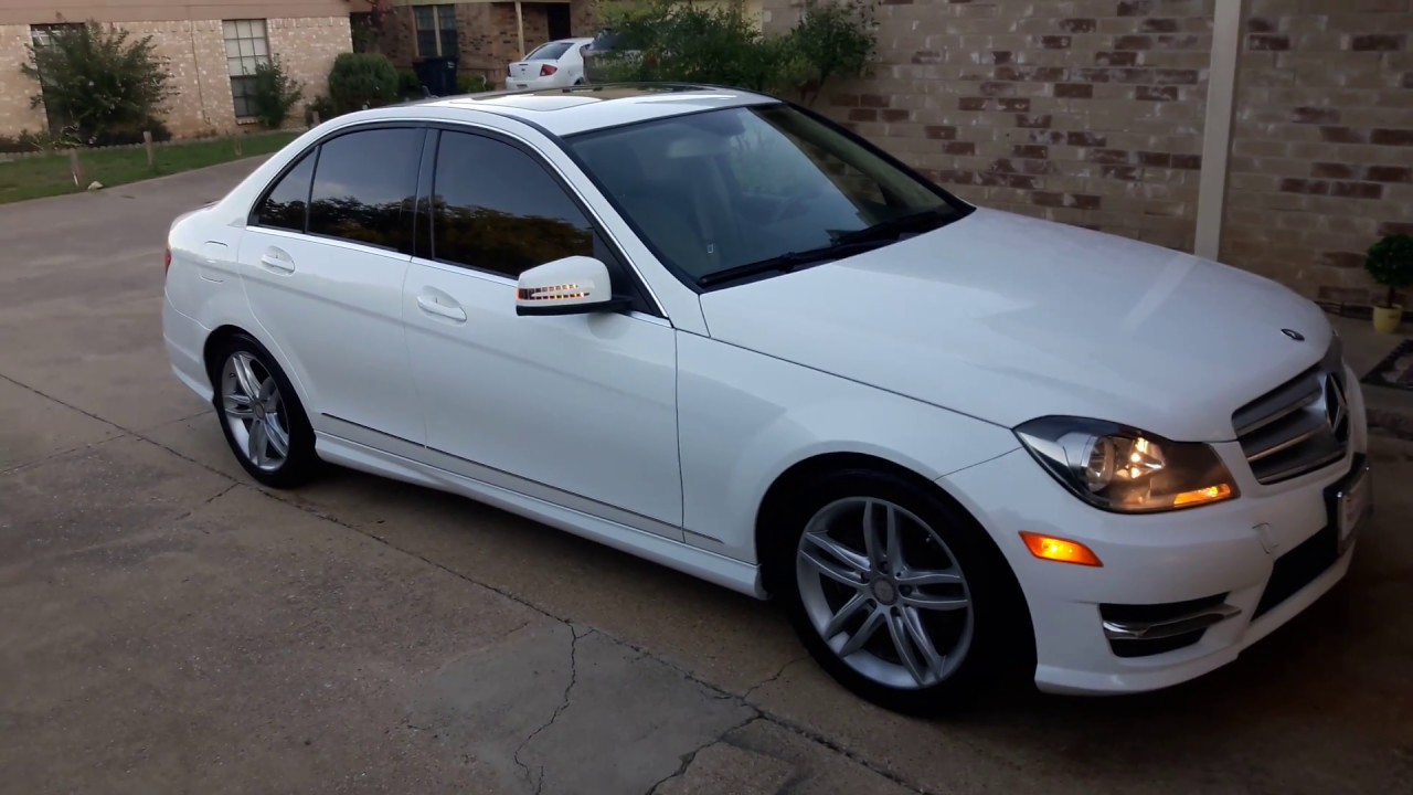 Запуск двигателя Mercedes Benz C250 2013 года и полный обзор
