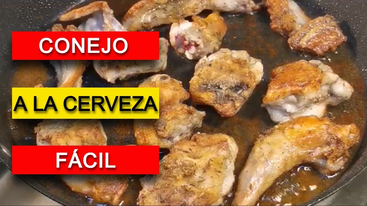 ✅ CONEJO A LA CERVEZA exquisito conejo en salsa con patatas