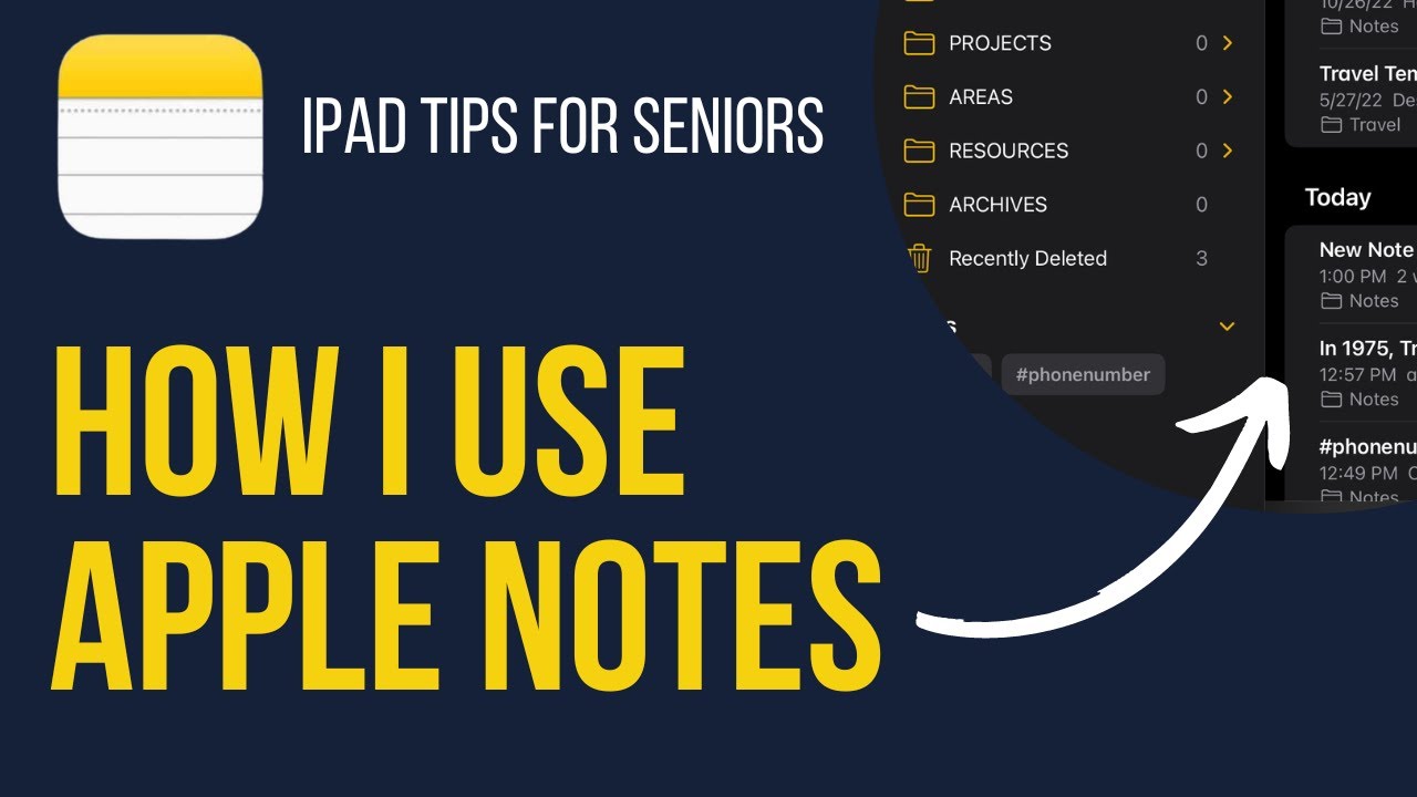 Советы по использованию iPad для пожилых людей: как я использую Apple Notes