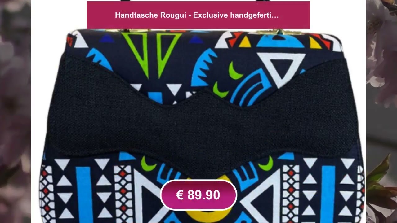 Handtasche Rougui - Exclusive handgefertigte Jute-Waxprint Tasche