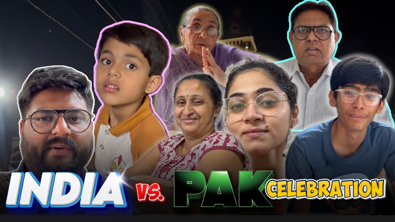 India Vs. Pak મેચ નું સેલિબ્રેશન જોવા ગયા । Gujarati Family Vlog | #gujarati #gujaratifamilyvlog