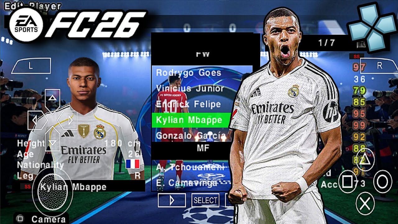 🚨 FIFA 26 PPSSPP/ANDROID OFFLINE [LINK DIRETO] | 4K GRAPHICS NEW KITS & TRANSFERS 25/26 PS5 CAMERA
