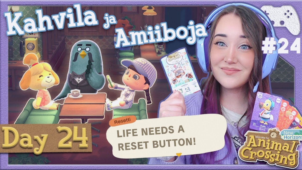 Avataan amiibo kortteja! (Kaikki mitä voit tehdä kahvilassa) | ACNH Let's Play #24